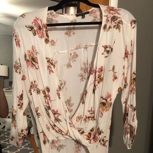Sold! Wrap front floral high/low top